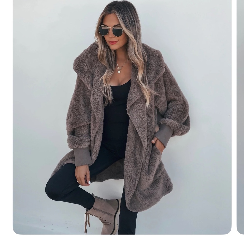 Hem & Thread Taupe Teddy Jacket (Magnolia Boutique)